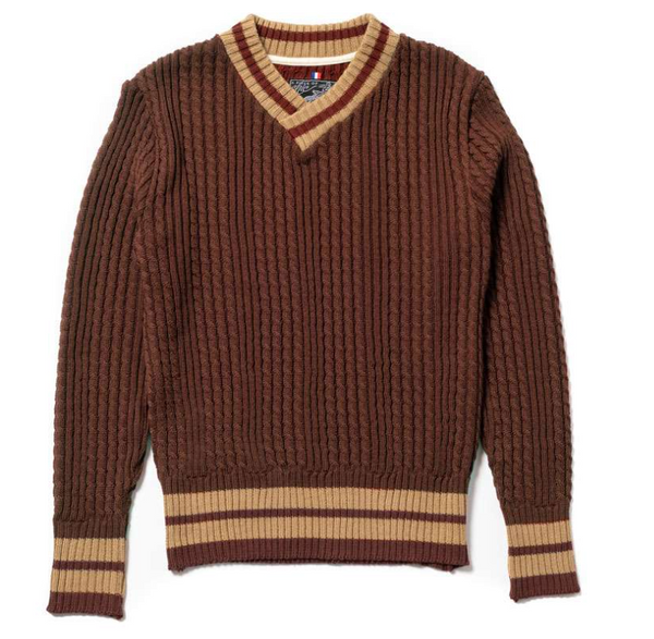 Pull Laine "Gatsby" marron