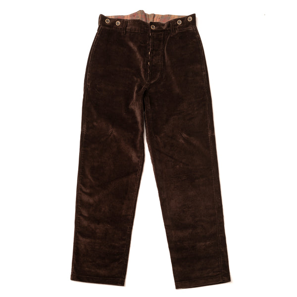 PANTALON "MANARD" VELOURS Marron