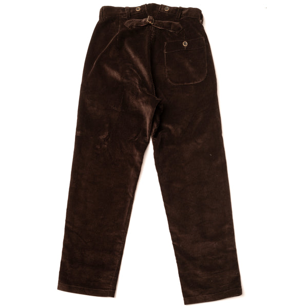 PANTALON "MANARD" VELOURS Marron